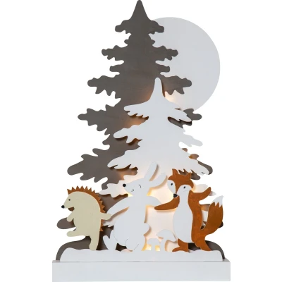 Afbeelding van Star Trading &quot;Forest Friends&quot; LED Kerstverlichting hout B 28 cm H 44
