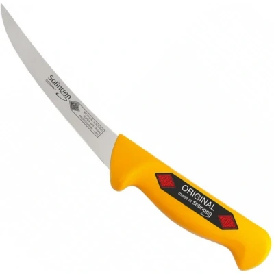 Afbeelding van Eikaso Solingen Uitbeenmes 13 cm Semi Flexibel Gebogen Lemmet Ergonomisch Geel Handvat
