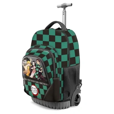 Afbeelding van Demon Slayer Akushon FAN GTS Rugzak met wieltjes, Meerkleurig, 32 x 47 cm, inhoud 39 l, eenheidsmaat, wielen, wieltjes