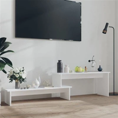 Afbeelding van vidaXL Tv meubel 180x30x43 cm bewerkt hout wit