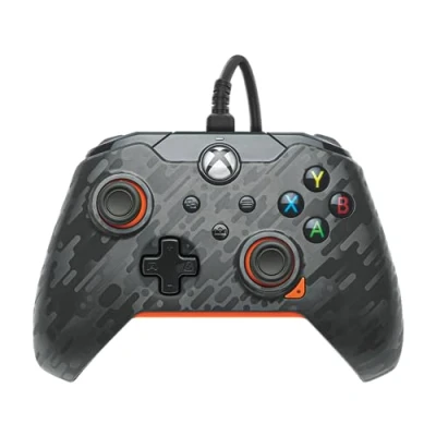 Image de Manette filaire Pdp pour Xbox et PC Carbone atomique