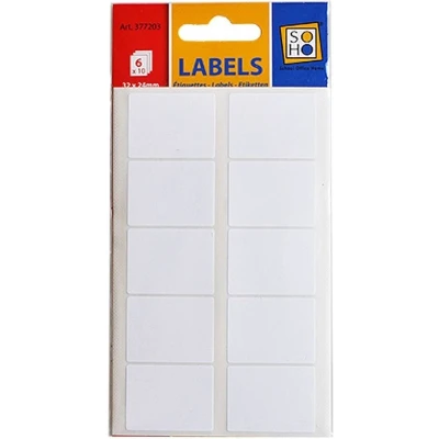 Afbeelding van Etiketten wit 34x24 mm 6 vel a 10 stuks (10 pak)