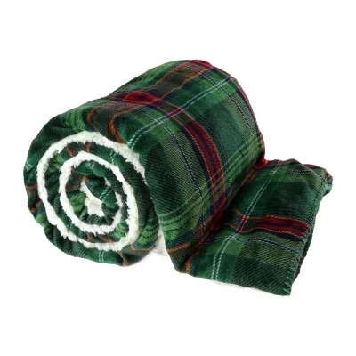 Afbeelding van Plaid larsson l150 b200 donkergroen Unique Living