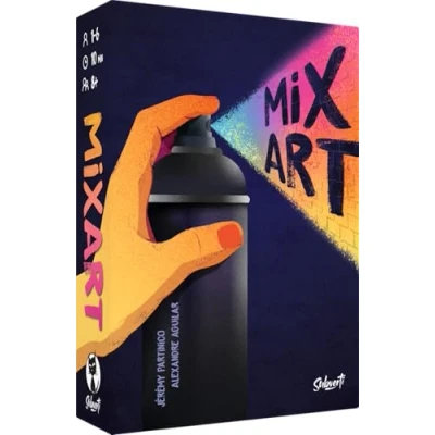 Afbeelding van Blackrock Games MIXART Snel en grappig kaartspel vanaf 8 jaar snelheid observatie ideaal sfeerspel met familie vrienden van 1 tot 6 spelers Domino opnieuw uitgevonden ondergroen