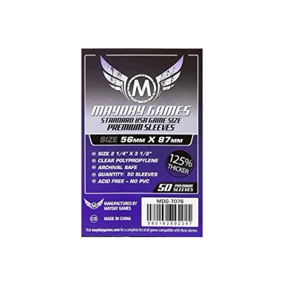 Afbeelding van Mayday Games 50 stuks premium Amerikaanse gaming hoesjes 56 mm x 87