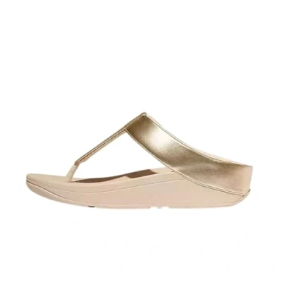 Afbeelding van Fitflop Fino Glitterdust Metalen sandalen voor dames, Goud