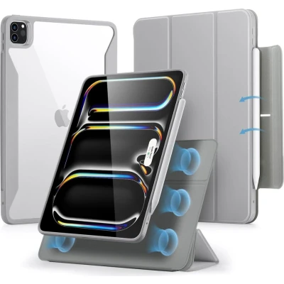 Afbeelding van ESR Rebound Hybrid 360 Hoes Geschikt voor Apple iPad Pro 11 (2024) Book Case Grijs