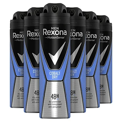 Afbeelding van 6x Rexona Men Deodorant Spray Cobalt Dry 150 ml