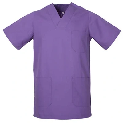 Afbeelding van MISEMIYA Uniseks medicijnblouse V hals 817, lila, M, Lila.