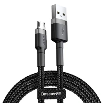 Afbeelding van Baseus Cafule CAMKLF CG1 USB oplaadkabel Zwart/Grijs