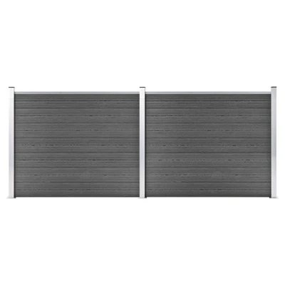 Afbeelding van Schuttingpanelenset 353x146 cm HKC zwart