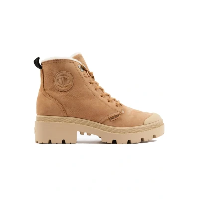 Afbeelding van Palladium Pallabase Korte laarzen, Dames, Maat: 40, Ochre tan Leer