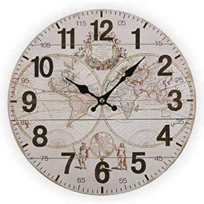 Afbeelding van Muurklok World Hout (28 x 28 9 cm)