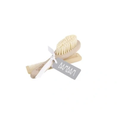 Afbeelding van Bam BamBam Set Houten Borstel &amp; Kam