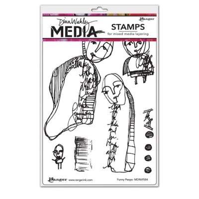 Afbeelding van Ranger Dina Wakley media Cling stamp Funny peeps