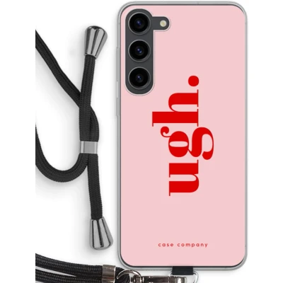 Afbeelding van Case Company® hoesje met Koord geschikt voor Samsung Galaxy S23 Plus Ugh Telefoonhoesje Zwart Bescherming aan alle Kanten en Over de Schermrand