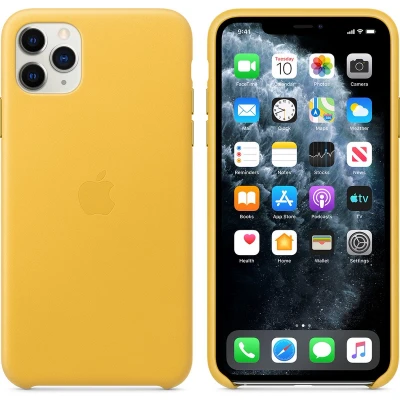 Afbeelding van Apple Leren Hoesje voor iPhone 11 Pro Max Lemon