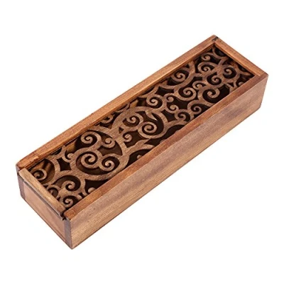 Afbeelding van Holle houten pennenzak, bureau organizer voor studenten, school, kantoor (#1)