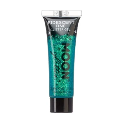 Afbeelding van Moon Glitter De glanzende gel is 12 ml Groen voor het gezicht.