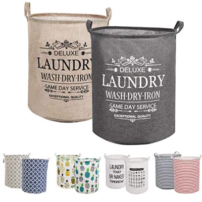 Afbeelding van LessMo 2 stuks 45 cm wasmand sorteerder, opvouwbaar, set van wasverzamelaars bespaart tijd bij het sorteren, waszak, wasmanden, x 35 cm, groen/geel, verdikt M