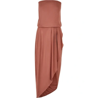 Afbeelding van Urban Classics Bandeau Maxijurk, Dames, Maat: Large, Terracotta