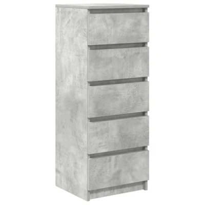 Afbeelding van vidaXL Dressoir met lades 37,5x35x99 cm spaanplaat betongrijs