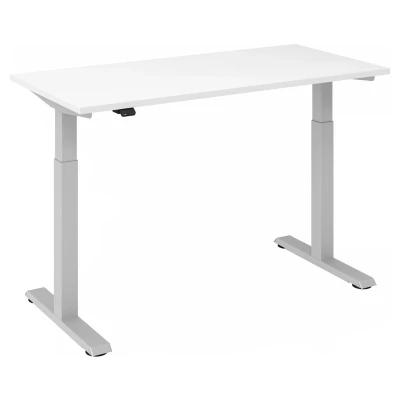 Afbeelding van XMST 614 S Bureau 140 x 67 Tafelhoogte I Elektrisch in hoogte verstelbaar Wit/Zilver