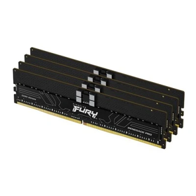 Afbeelding van Kingston 64 GB 6400MT/s DDR5 ECC Reg CL32 DIMM kit van 4 FURY Renegade Pro EXPO (4 x 16GB, 6400 MHz, RAM, 288 pin), Zwart