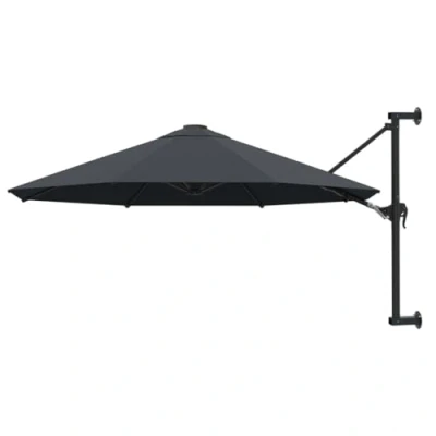 Afbeelding van vidaXL Wandparasol met metalen mast, 300 cm, antraciet
