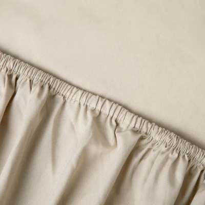 Afbeelding van Kayori Shizu perkal hoeslaken zand 120/200 (Kleur: Zand)