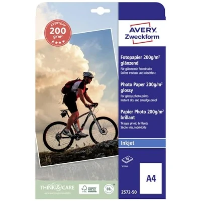 Afbeelding van Avery Zweckform Superior Photo Paper Inkjet BIG PACK 2572 50 Fotopapier DIN A4 200 g/m² vellen Hoogglans
