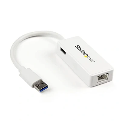 Image de StarTech.com adaptateur r?seau USB 3.0 vers Gigabit Ethernet Convertisseur RJ45 avec 1 port Blanc réseau