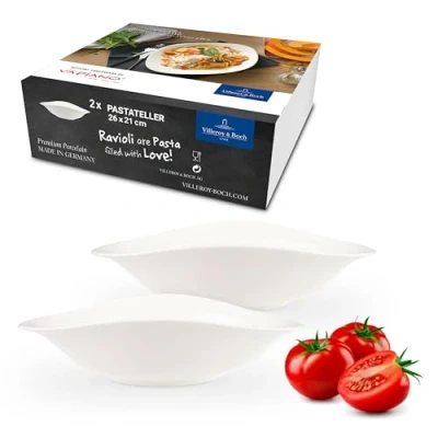 Afbeelding van Villeroy &amp; Boch Vapiano Pastabord Set Van 2 Gebroken Wit