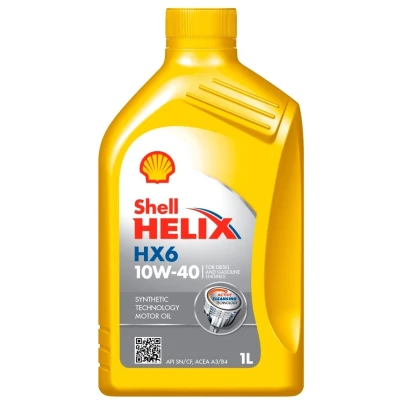 Afbeelding van Shell Helix HX6 10W 40 1L Motorolie 550039790 BMW: 3 Saloon, Convertible, 7, VOLKSWAGEN: Transporter 4, Golf Fox Hatchback, MAZDA: MX 5