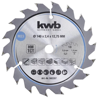 Afbeelding van KWB cirkelzaagblad Ø 140 x 2,4 12,75 mm 18 tands