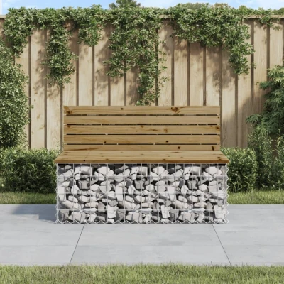 Afbeelding van Tuinbank schanskorfontwerp 103x70x65 cm gempregneerd hout