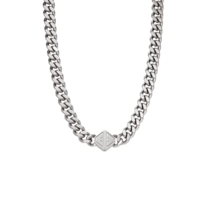Afbeelding van Emporio Armani EGS3131040 Herenketting, Roestvrij staal, lengte: 450 mm + 50 mm, breedte: 17,6 Geen edelsteen, edelsteen