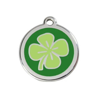 Afbeelding van Clover Green roestvrijstalen hondenpenning medium/gemiddeld dia. 3 cm RedDingo