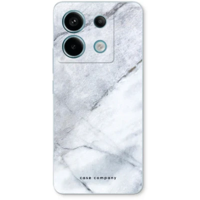 Afbeelding van Case Company® hoesje geschikt voor Xiaomi Redmi Note 13 Pro 5G Witte marmer Soft Cover Telefoonhoesje Bescherming aan alle Kanten en Schermrand