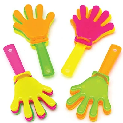 Afbeelding van Baker Ross Mini applaus van kunststof (8 stuks), ideaal voor verrassingszakjes of als cadeau kinderen.