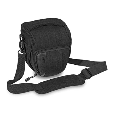 Afbeelding van PEDEA DSLR cameratas &quot;Fashion&quot; fototas voor spiegelreflexcamera&#039;s met waterdichte regenbescherming, draagriem en accessoirevakken, maat M, zwart