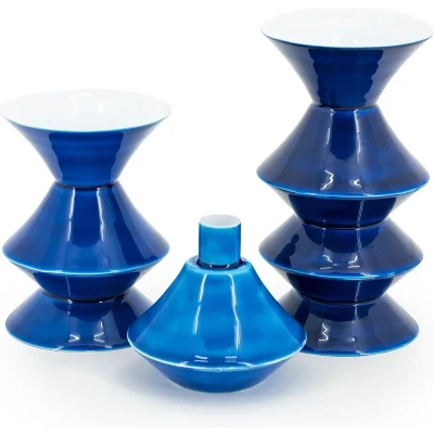 Afbeelding van By Boo Kaarsenhouder set Yack Blauw