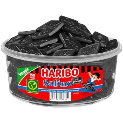 Afbeelding van Haribo Salino Zoethout, 150 stuks, doos van 1200 g