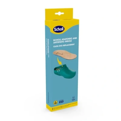 Afbeelding van SCHOLL Anatomic Antistatic Insole Clog Evo Taupe Unisex Inlegzolen Maat 42