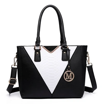 Afbeelding van Miss Lulu V vormige schoudertas Lederlook Lichtgewicht Medium Voor dames