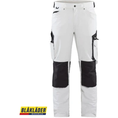 Afbeelding van Blaklader Schildersshort met 4 weg stretch 1088 1645 Wit/Donkergrijs C54