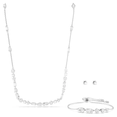 Afbeelding van Swarovski dames Mesmera sieraden met kristal in set van 3 de kleur Zilver