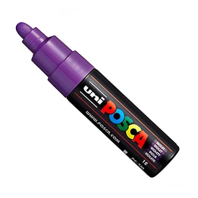 Afbeelding van Uni POSCA PC 7M Paint Marker Marker, brede punt 4,5 5,5 mm, 15 kleuren paars