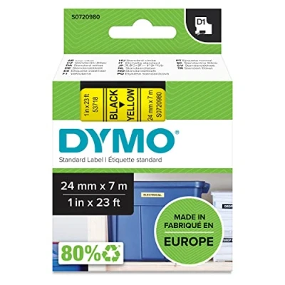 Afbeelding van Dymo 53718 (S0720980) Tape Zwart op geel (24 mm)
