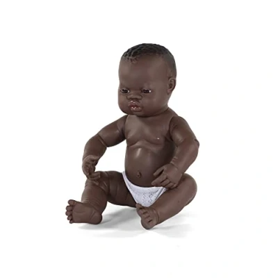 Afbeelding van Miniland babypop afrikaanse jongen 40 cm